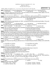 Đề 5 thi Kiểm tra giữa kỳ I năm học 2015 - 2016 môn hóa học 12 thời gian làm bài 45 phút